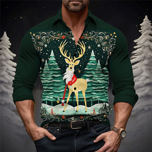 Reindeer Print Vacation Shirt