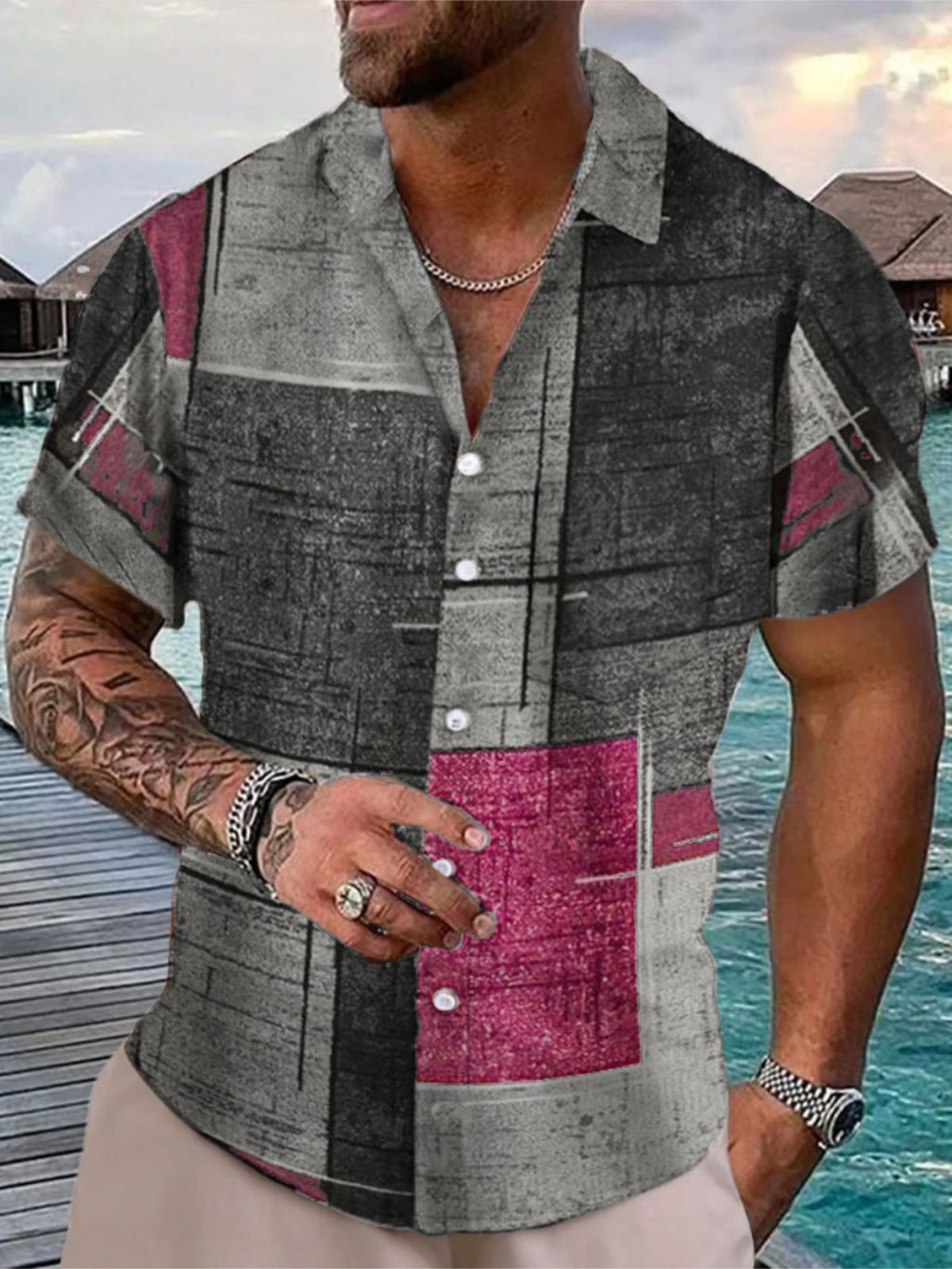 Resort Style Printed Shirt