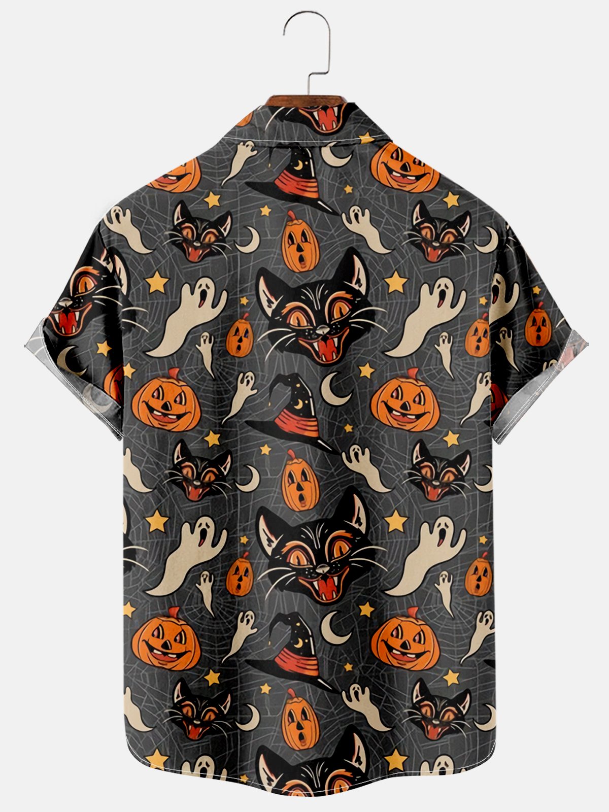 Retro Cat Web Print Shirt
