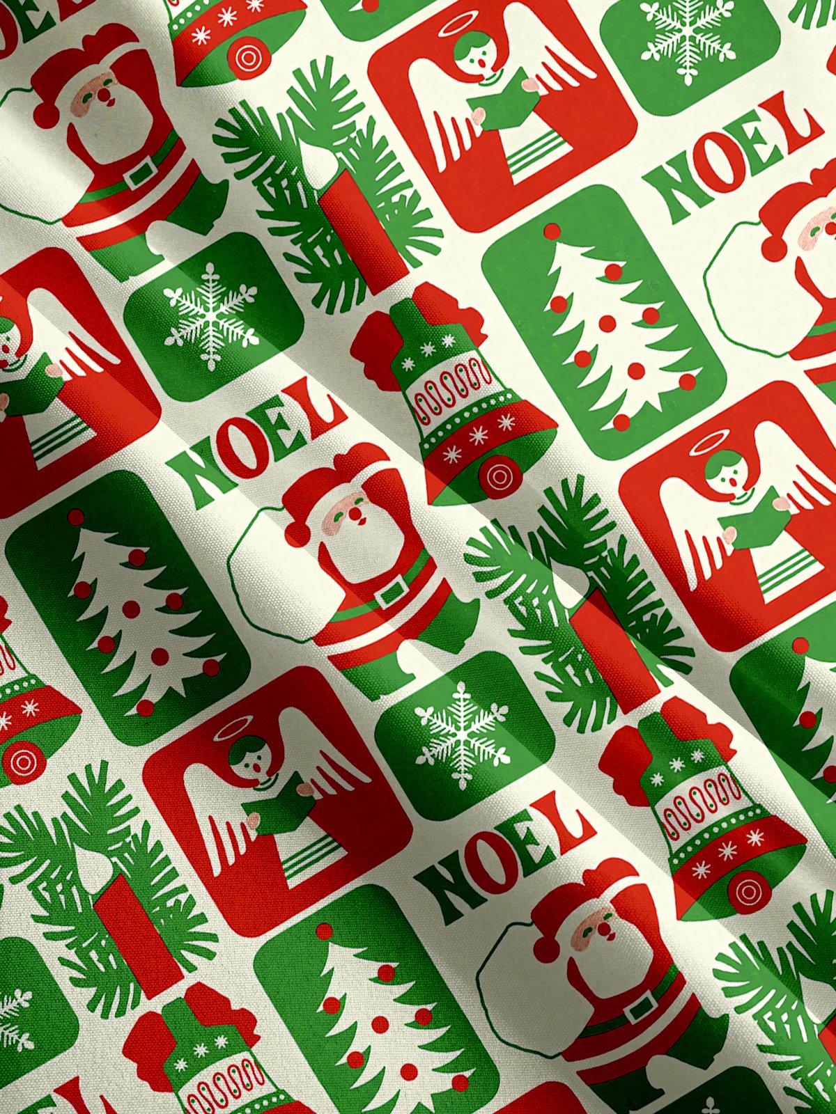 Retro Christmas Santa Printed Short Sleeve Shirt