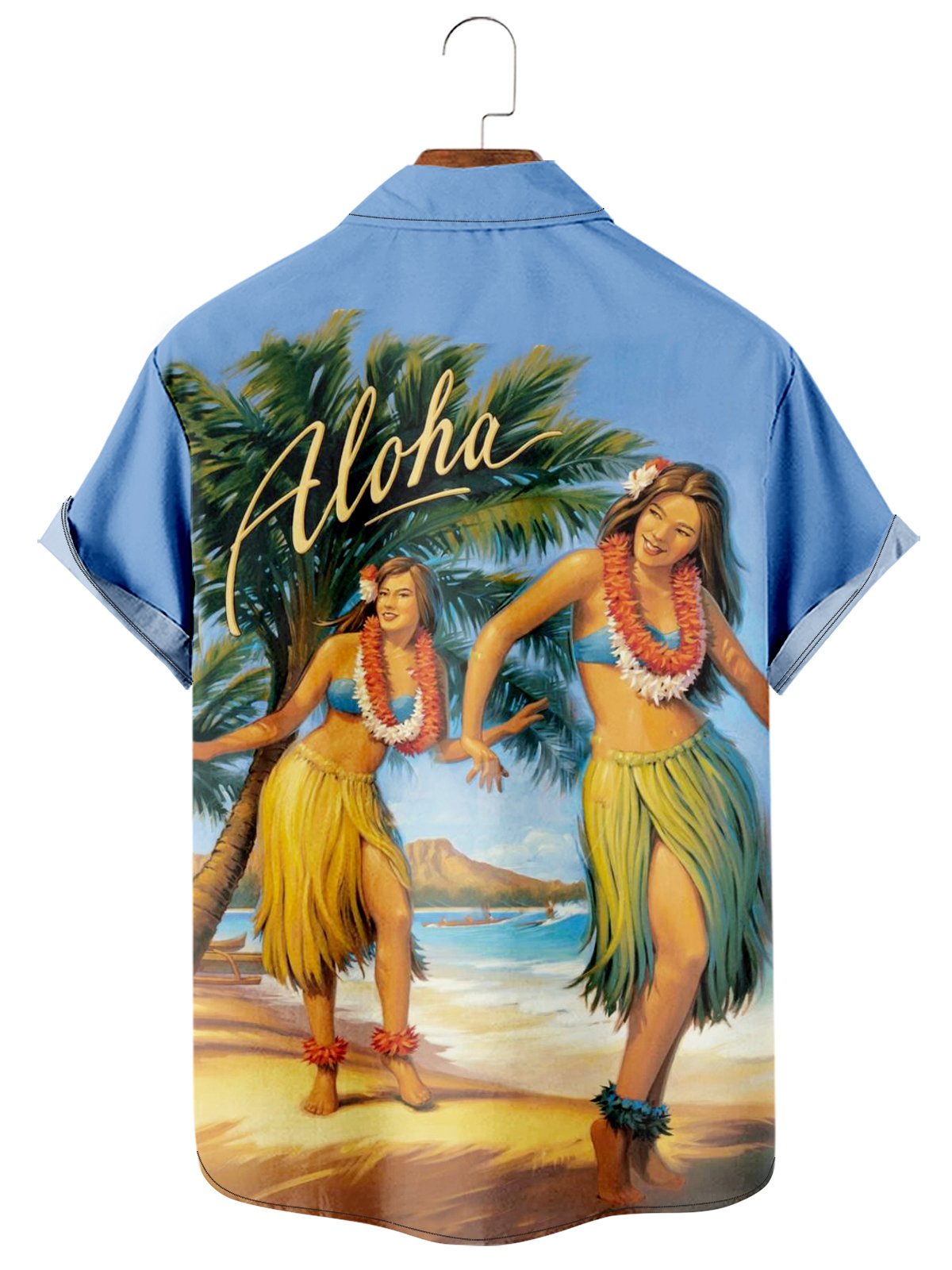 Retro Hawaiian Hula Dance Casual Shirt