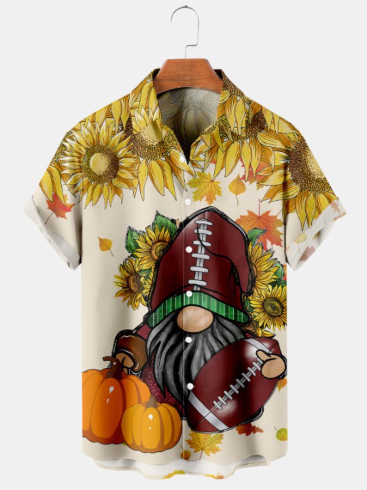 Rugby Sunflower Print Casual Shirt