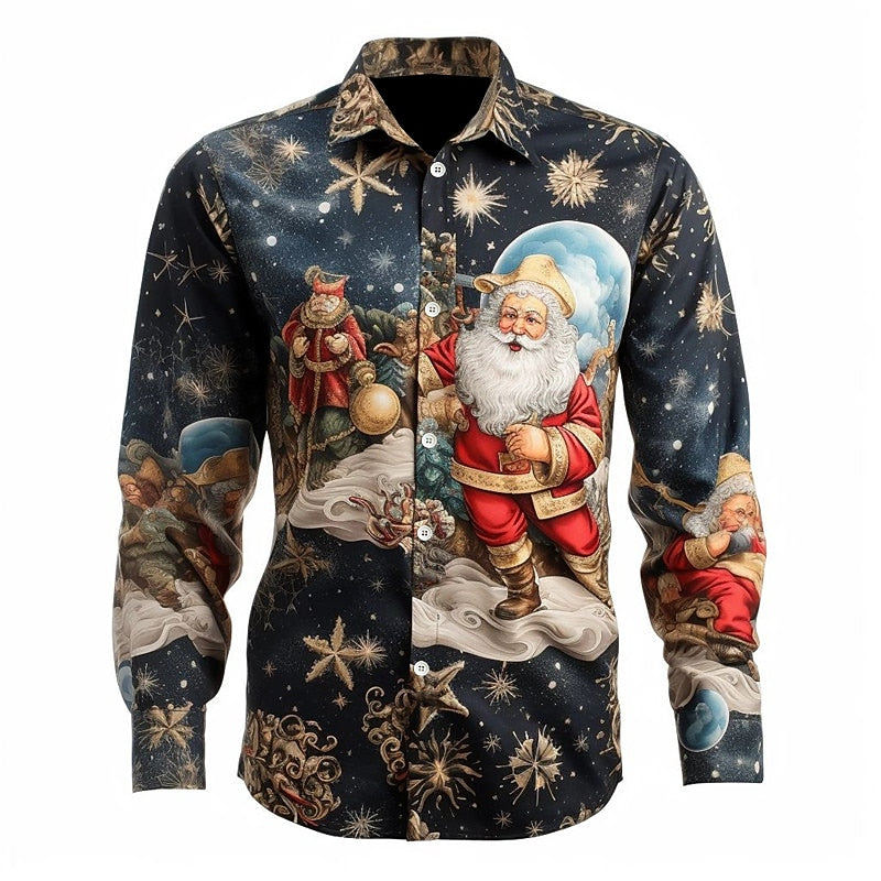 Santa Claus And Stars Christmas Vacation Shirt