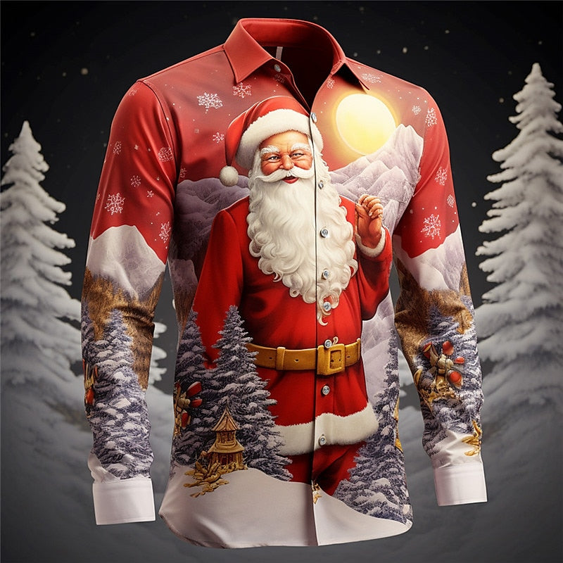 Santa Claus Festive Christmas Holiday Shirt