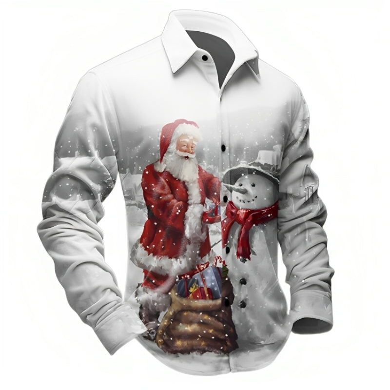 Santa Claus Themed Fleece Shirt