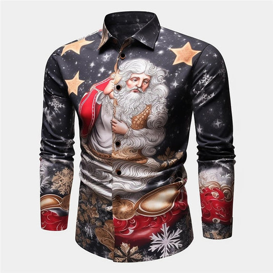 Santa Clause Casual Stretchable Shirt