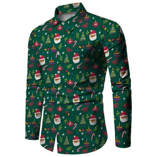 Santa Printed Christmas Theme Shirt