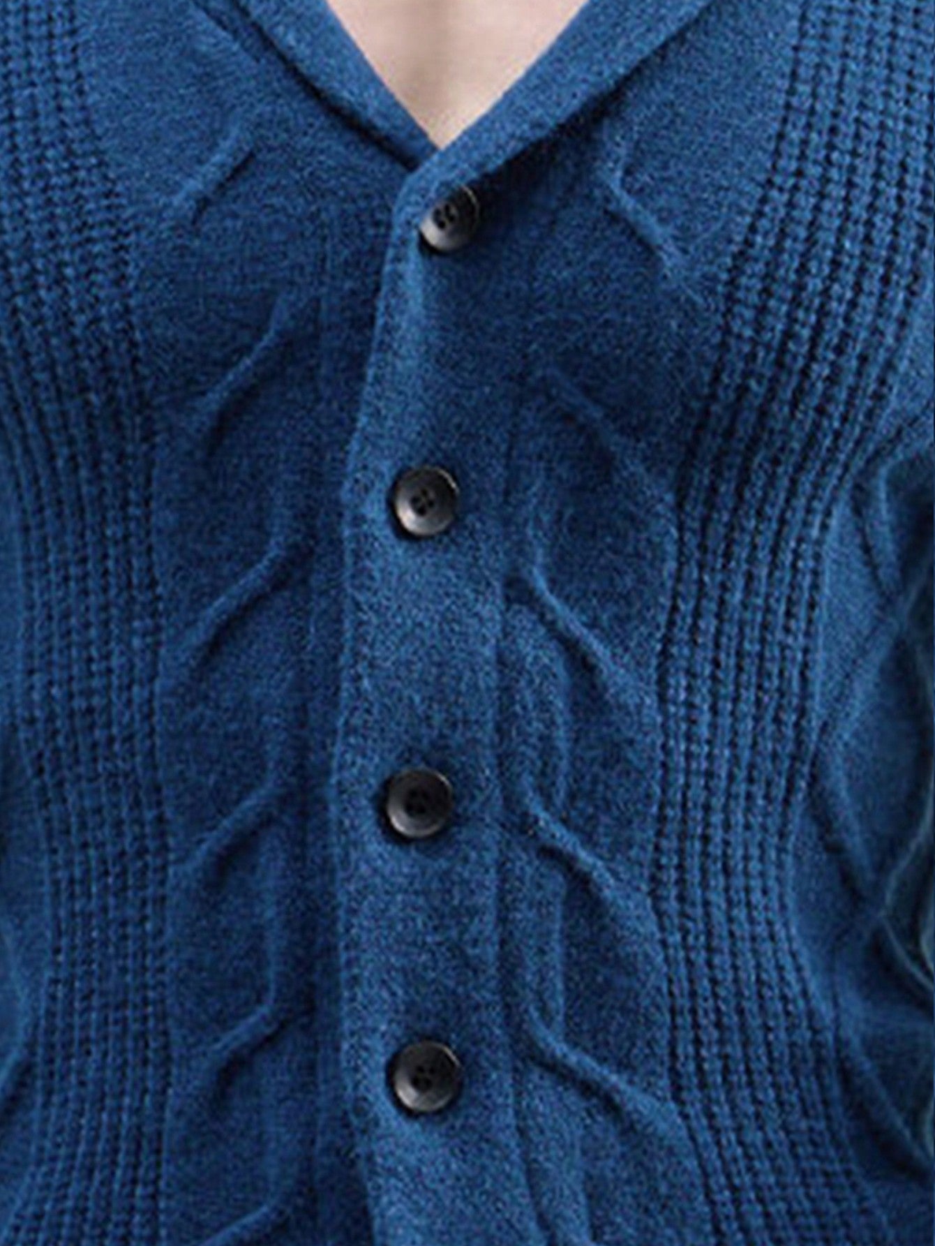 Shawl Collar Cable Knit Cardigan