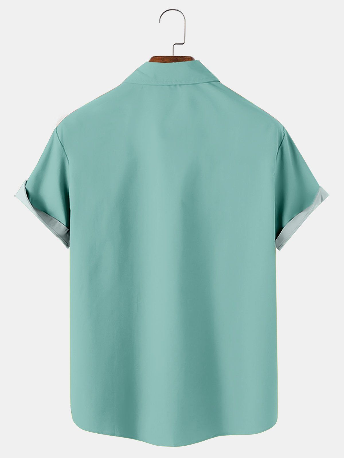 Simple Gradient Printed Short Sleeve Shirt