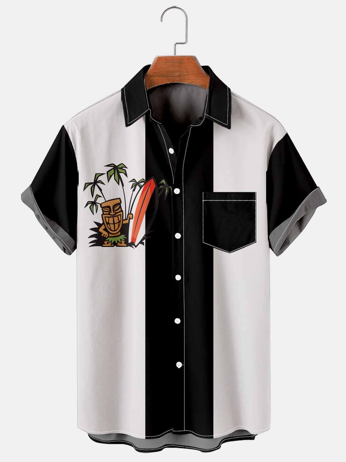 Simple Surfboard Casual Print Shirt