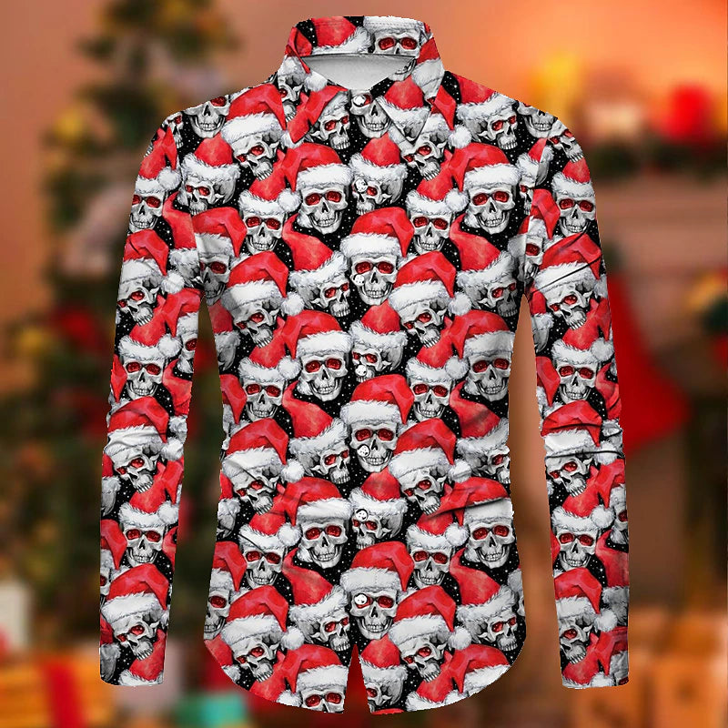 Printed Santa Cap Shirt