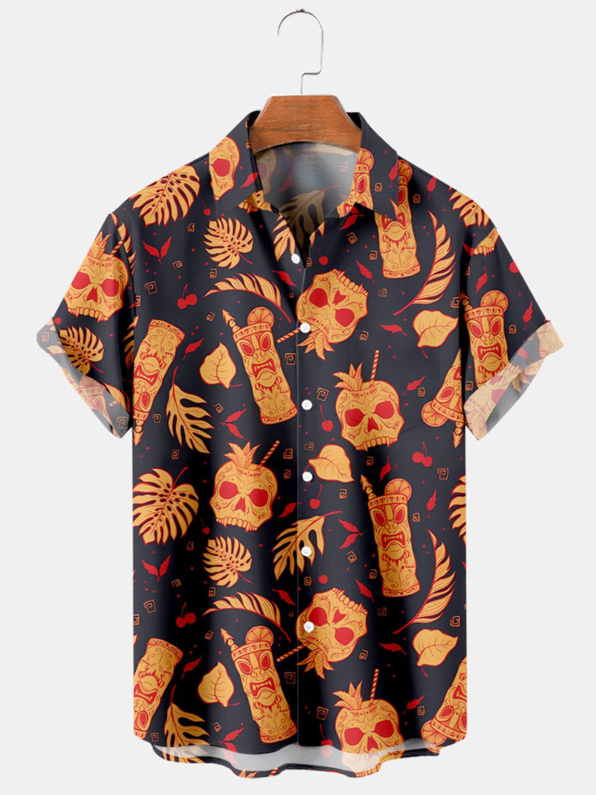 Printed Halloween Short Sleeve Shirt