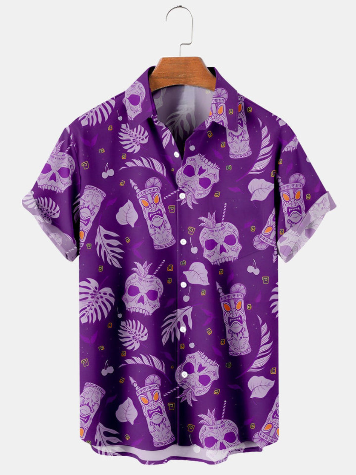 Printed Halloween Short Sleeve Shirt