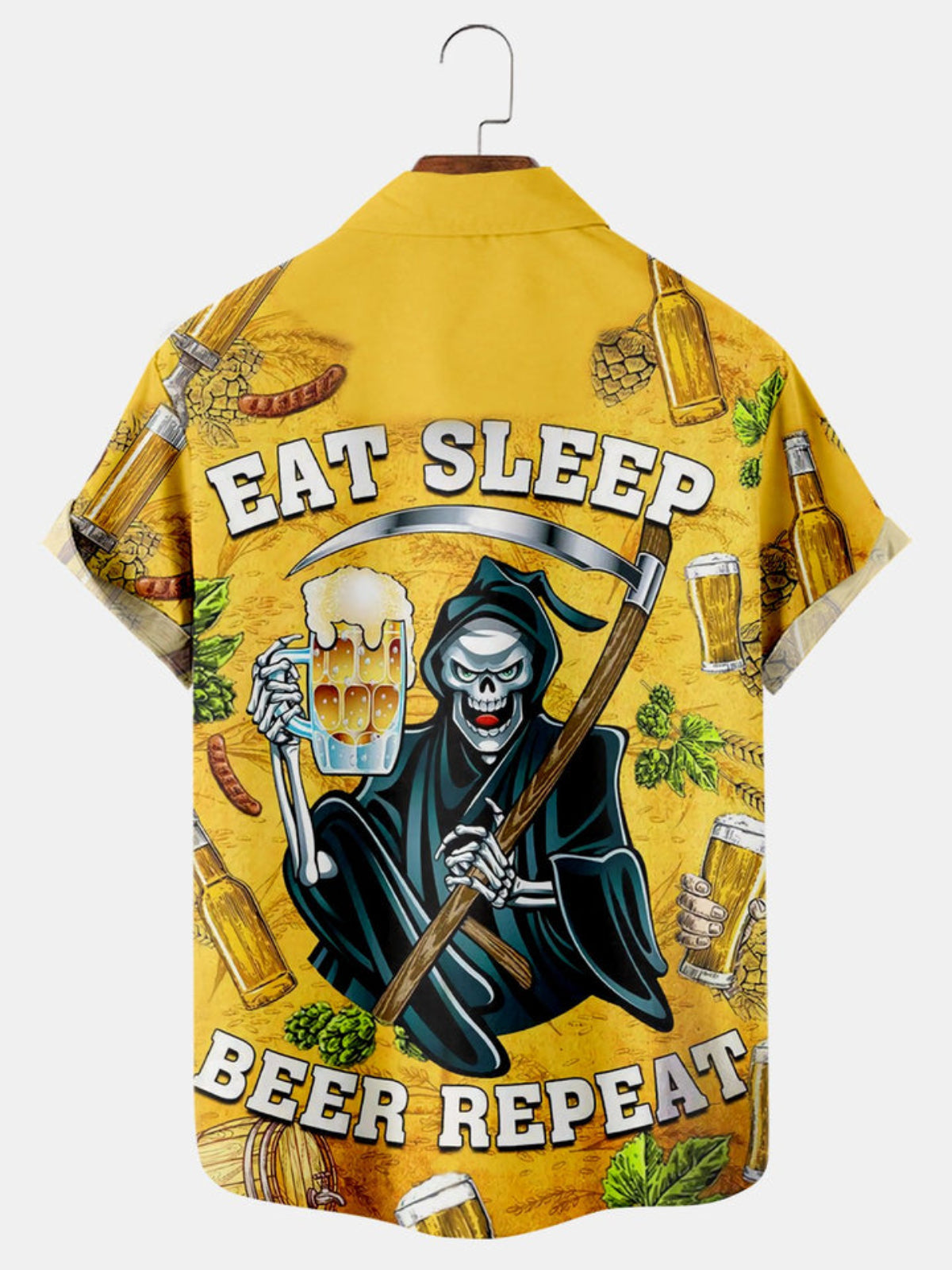 Eat Sleep Printed Short Sleeve Shirt