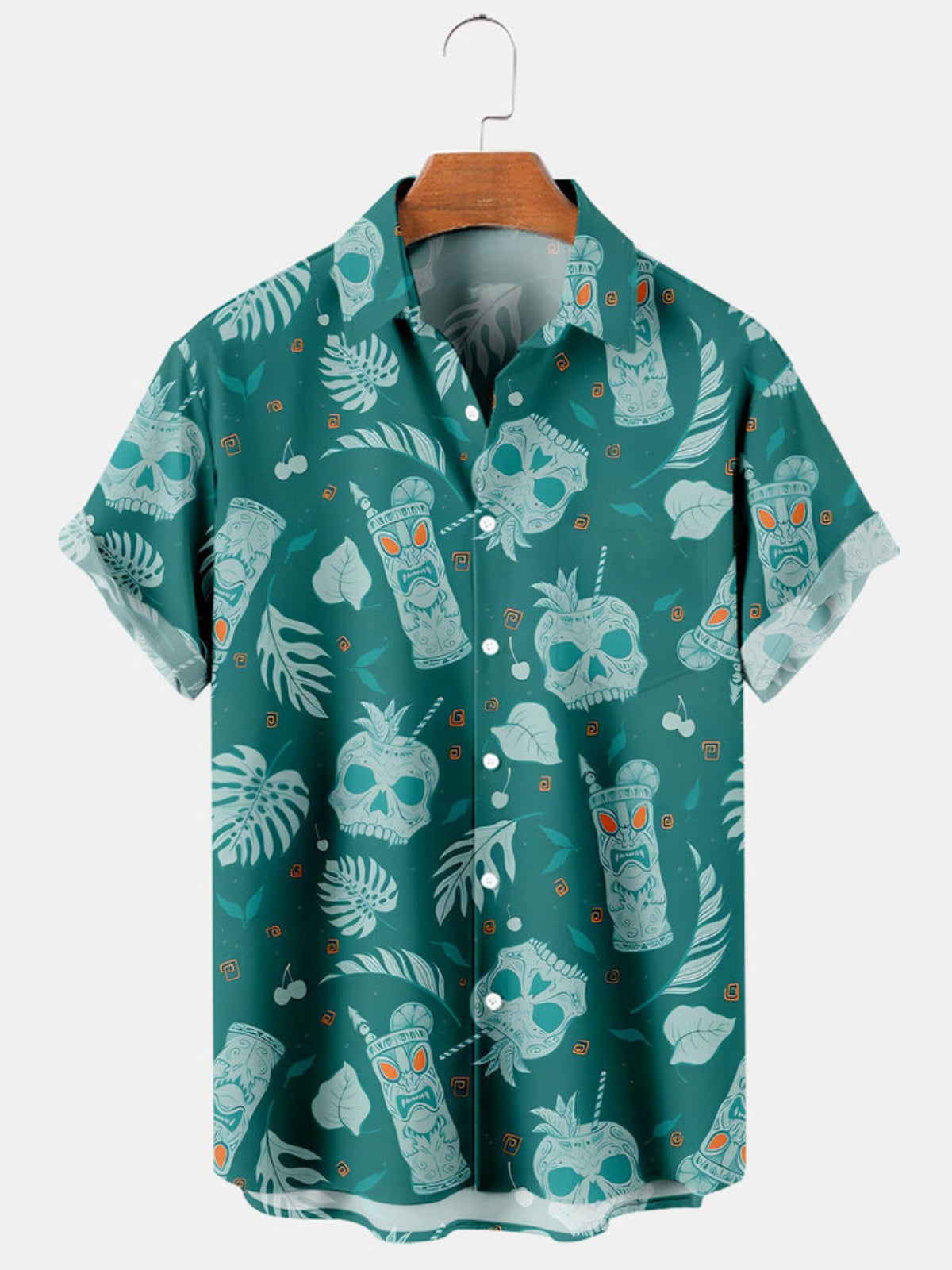 Printed Halloween Short Sleeve Shirt