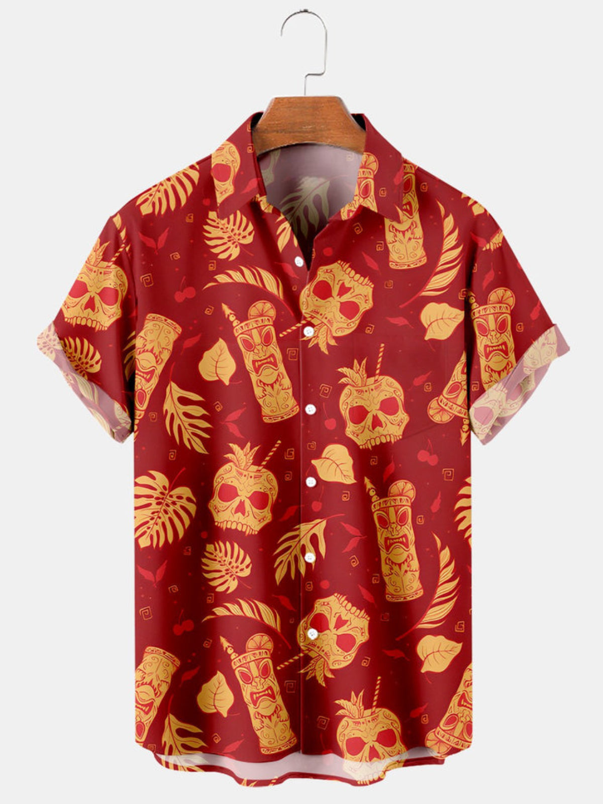 Printed Halloween Short Sleeve Shirt