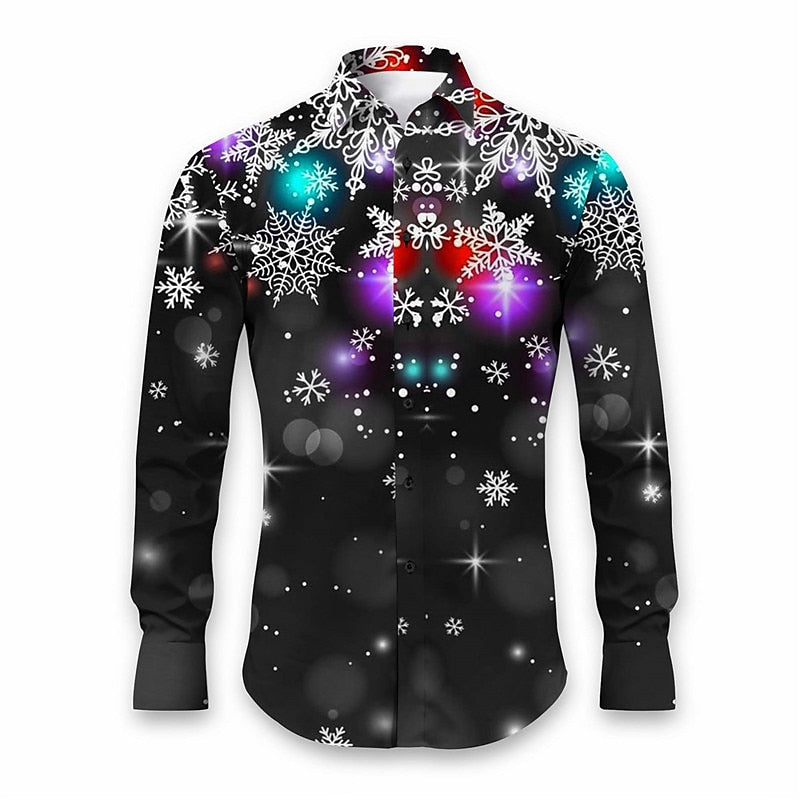 Snowflake Casual Christmas Shirt