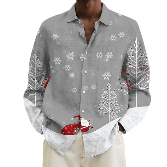 Snowflake Illusion Print Christmas Shirt