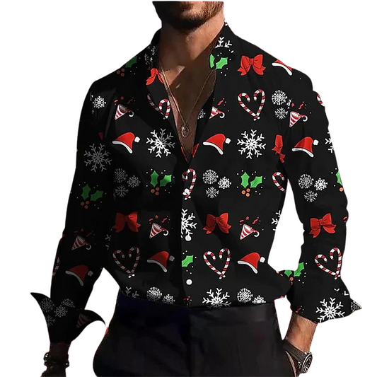 Snowflake Pattern Casual Shirt