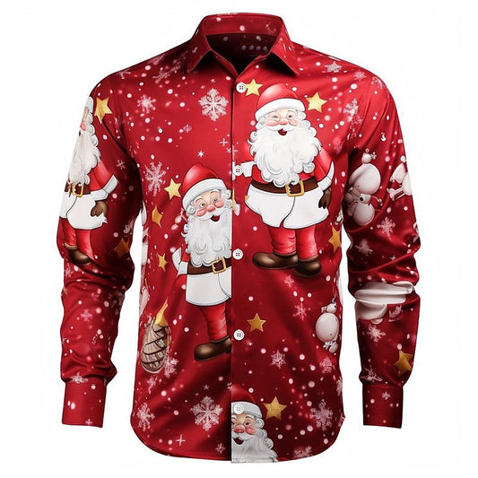 Snowflake Santa Christmas Theme Shirt