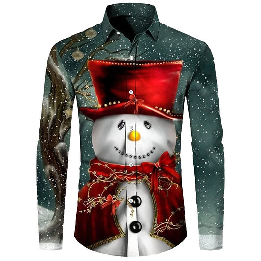 Snowman And Santa Christmas Holiday Shirt