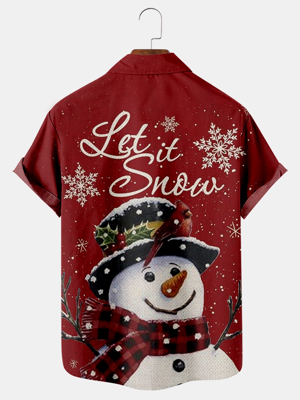 Snowfall Print Short Sleeve Shirt