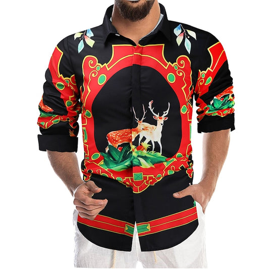 Snowman Graphic Printed Christmas Shirt