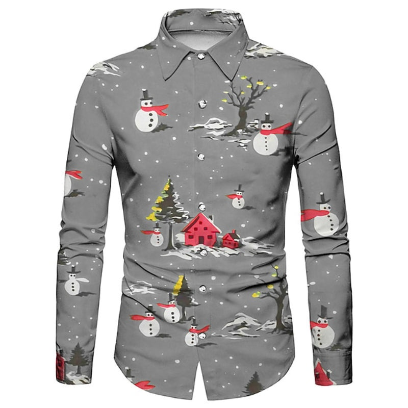 Snowman Graphic Printed Shirt