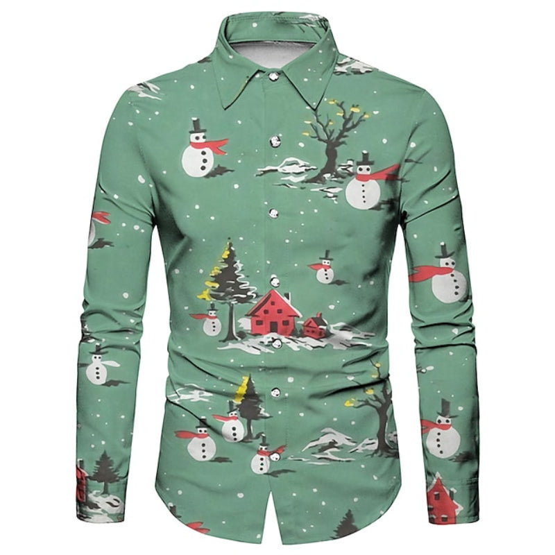 Snowman Graphic Printed Shirt