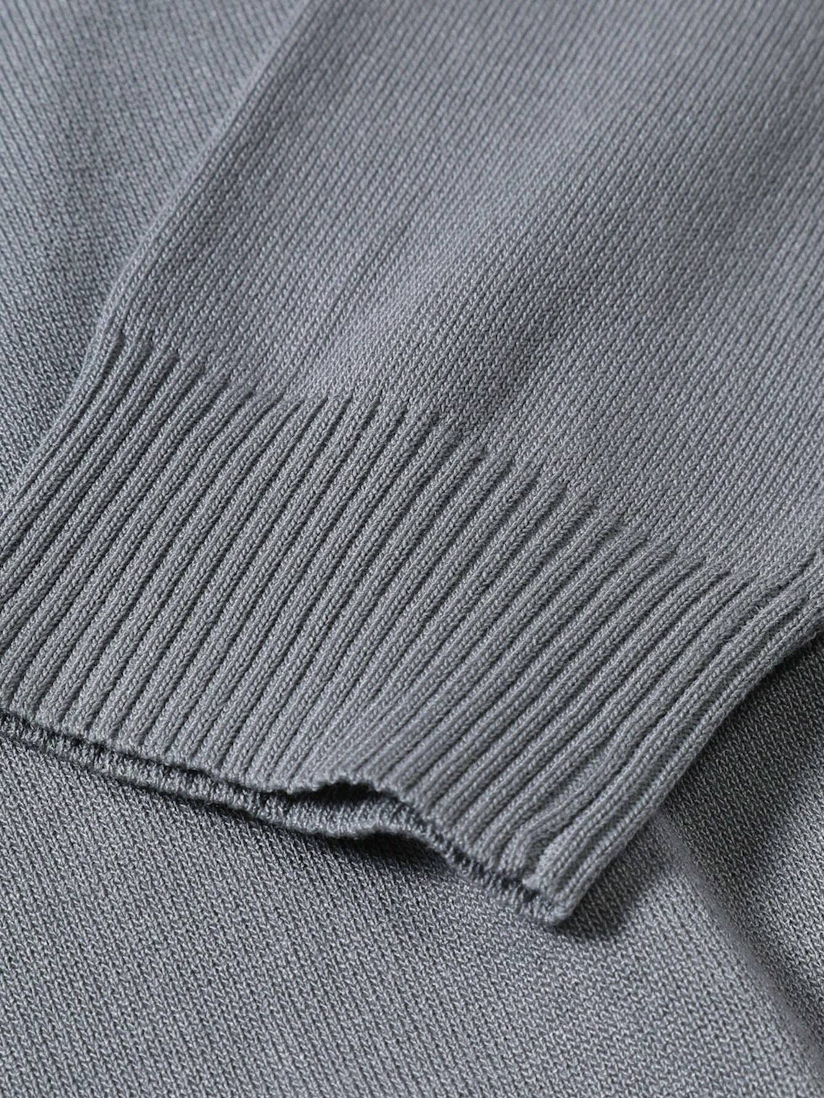 Solid Turtle Collar Sweater