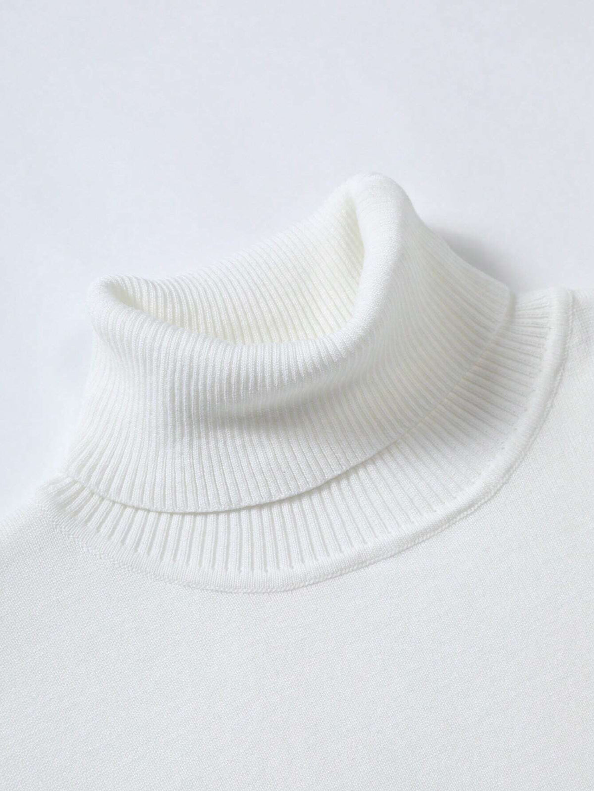 Solid Turtle Collar Sweater