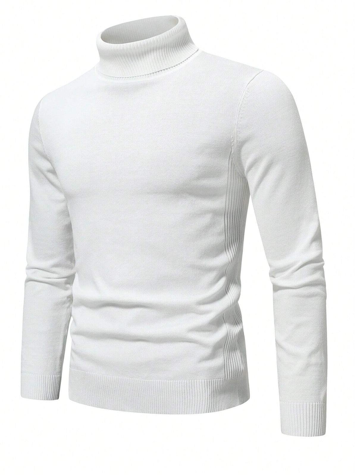 Solid Turtle Collar Sweater
