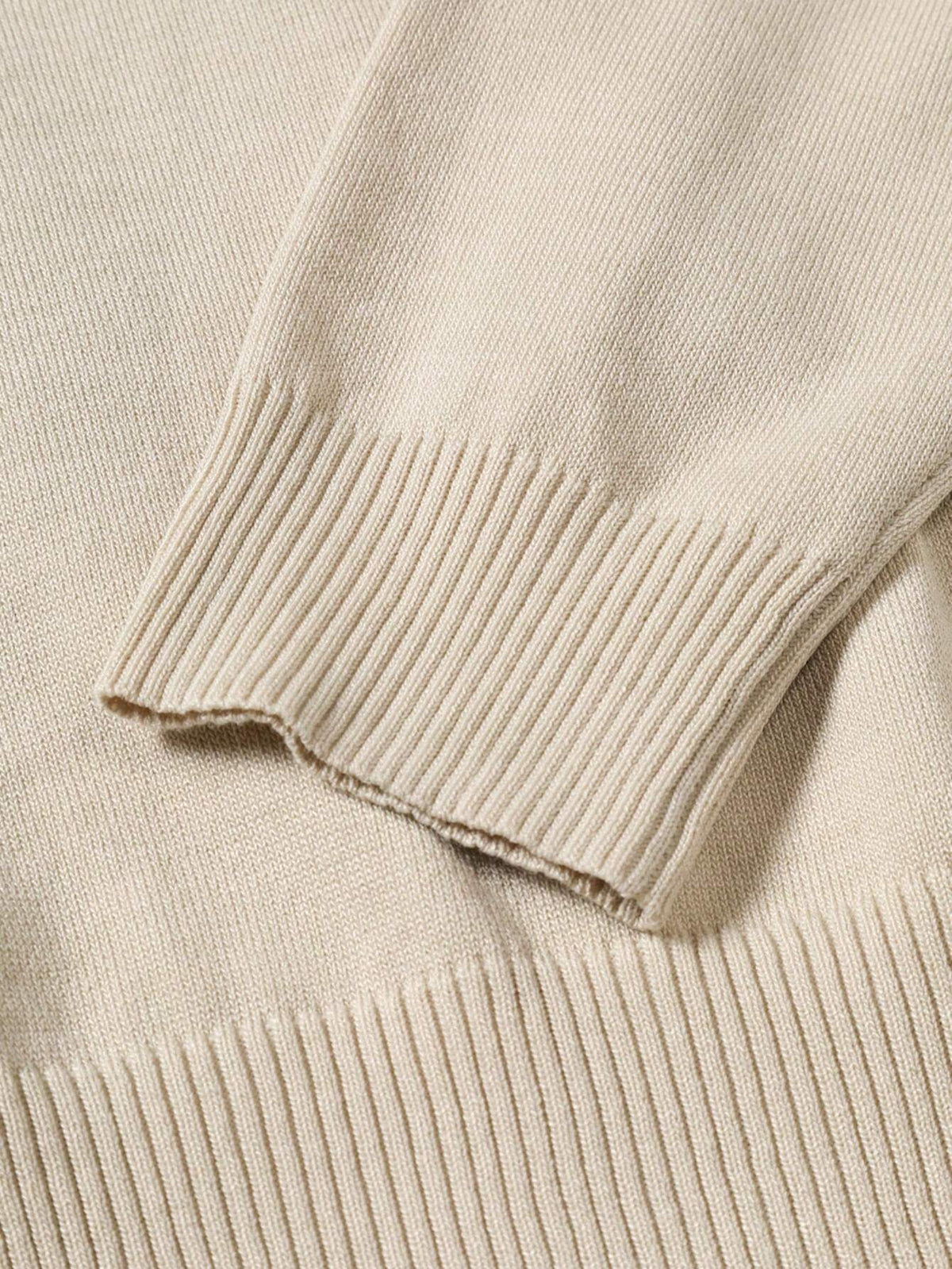 Solid Turtle Collar Sweater