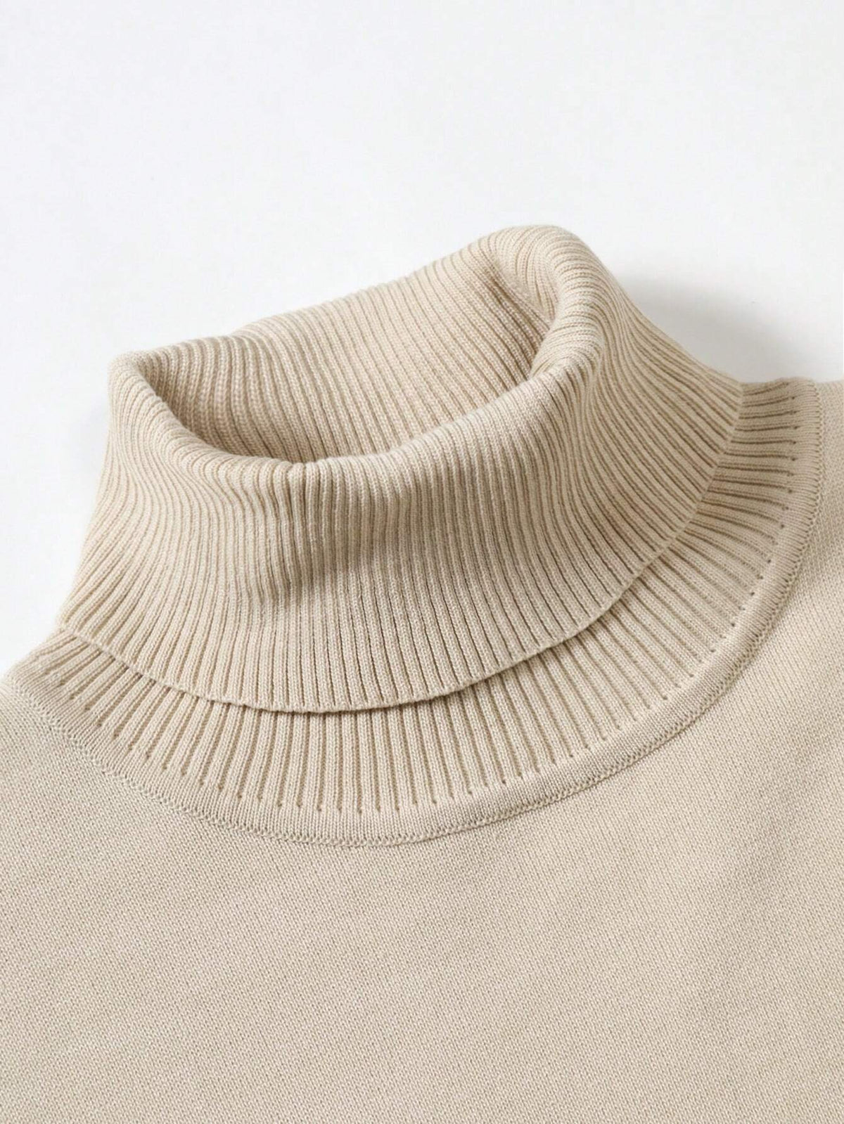 Solid Turtle Collar Sweater