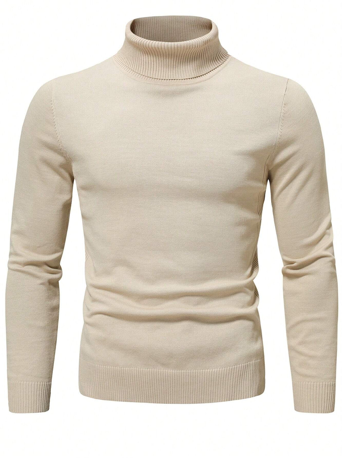 Solid Turtle Collar Sweater