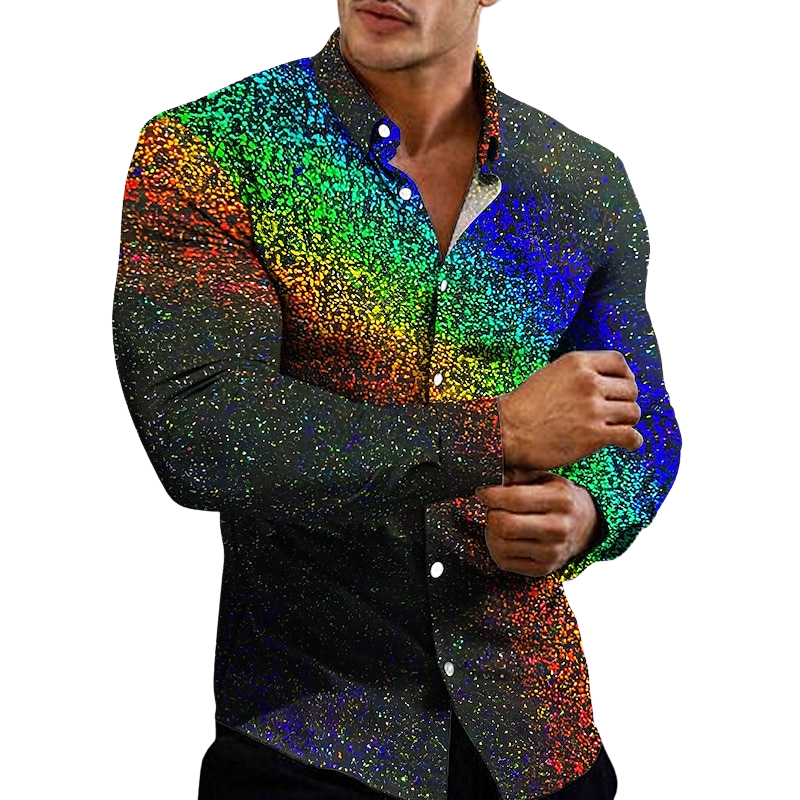 Speckled Rainbow Print Party Shirt