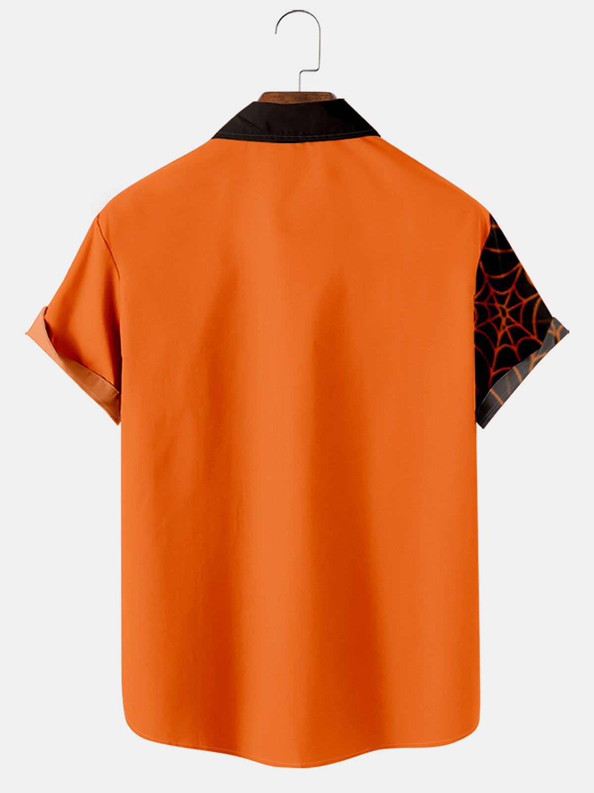 Spider Web Print Short Sleeve Shirt