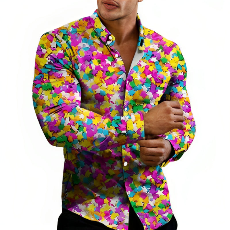 Sprinkle Candy Print Casual Shirt