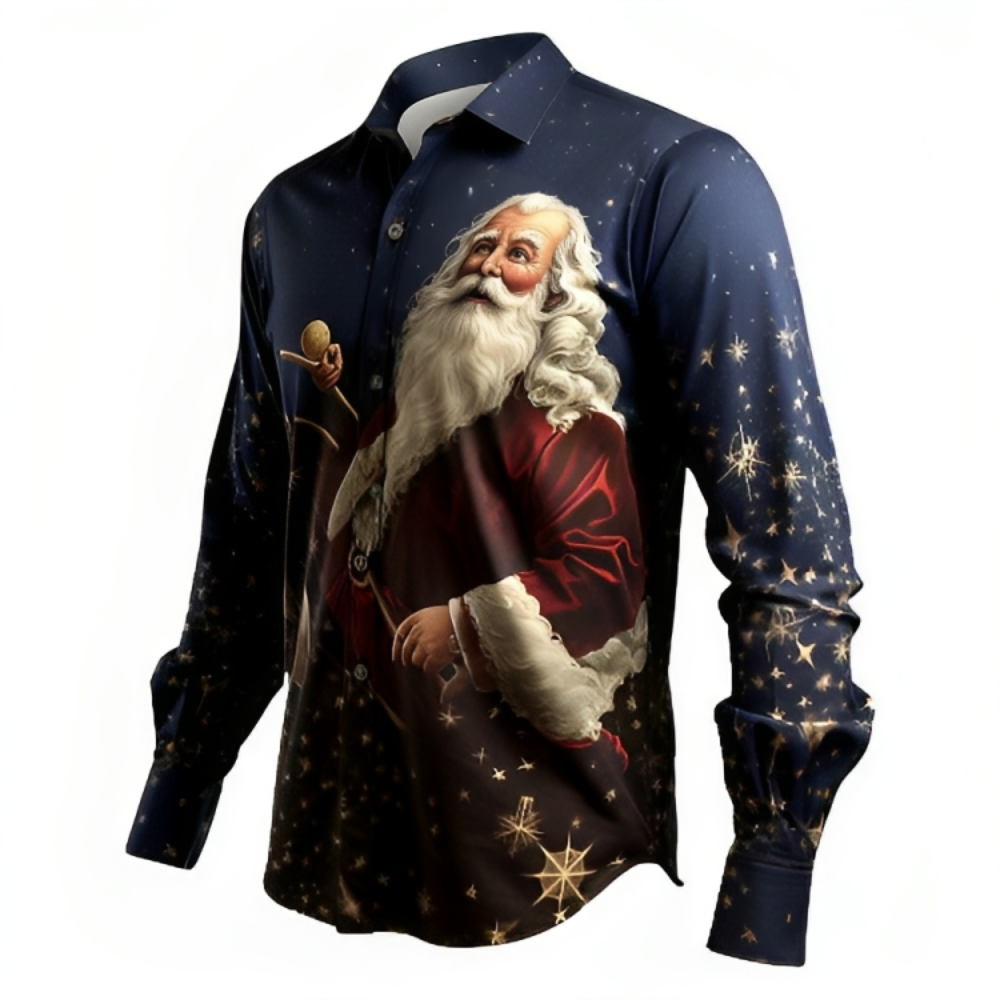 Stellar Santa Christmas Night Sky Shirt