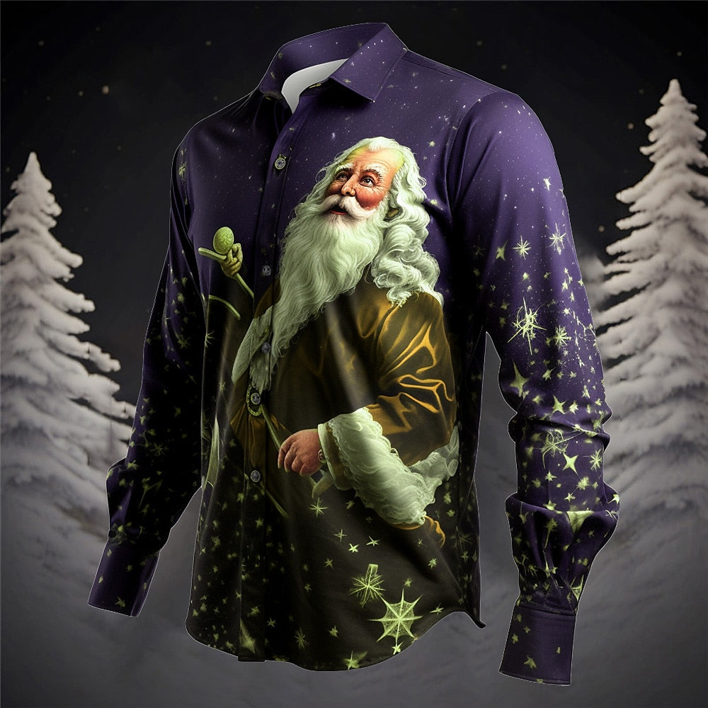 Stellar Santa Christmas Night Sky Shirt