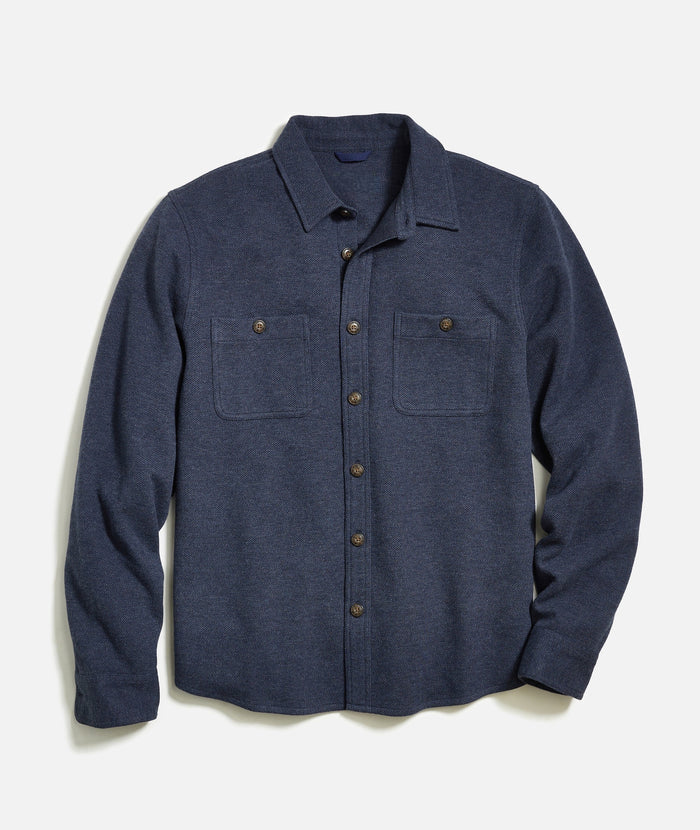 Stretch Twill Button Up Shirt With Pockets