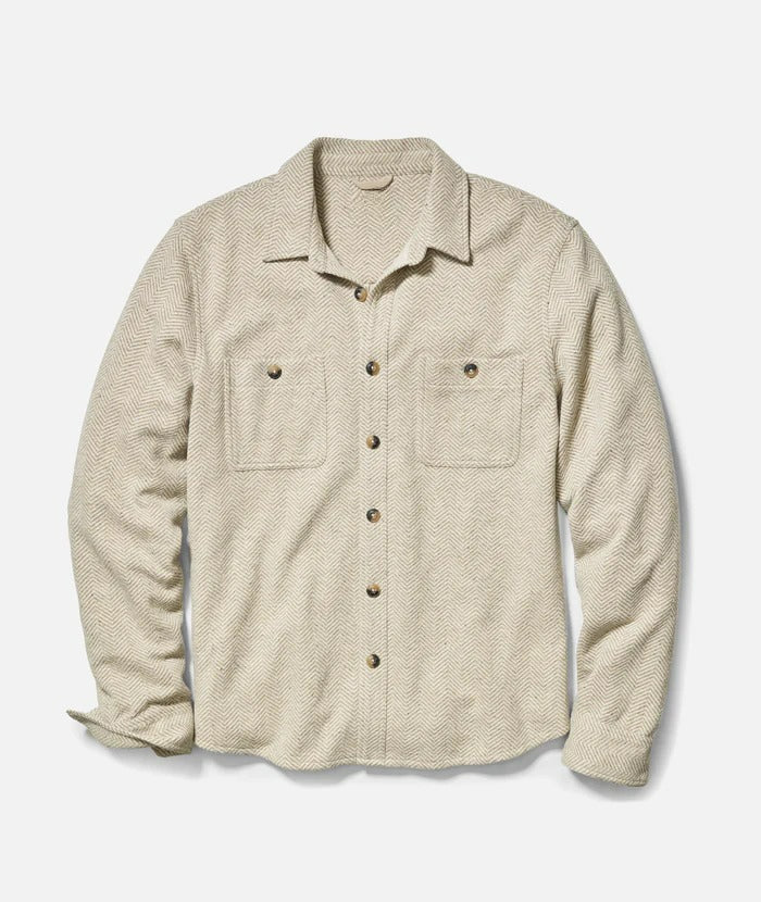 Stretch Twill Button Up Shirt With Pockets