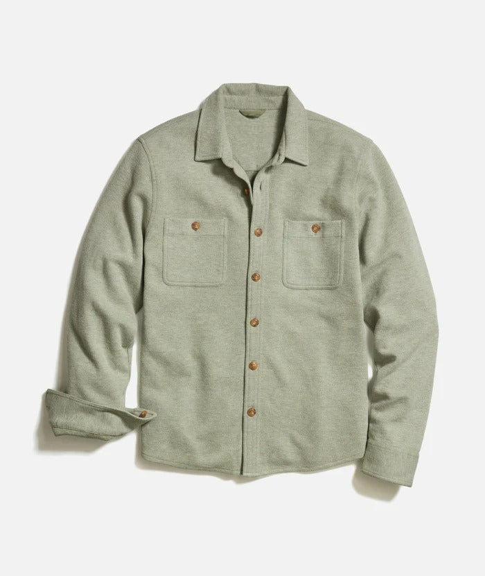 Stretch Twill Button Up Shirt With Pockets