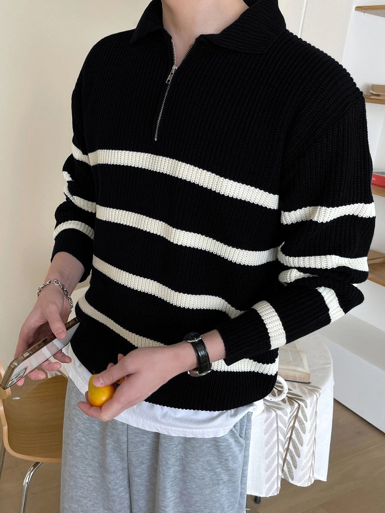 Striped Pattern Sweater