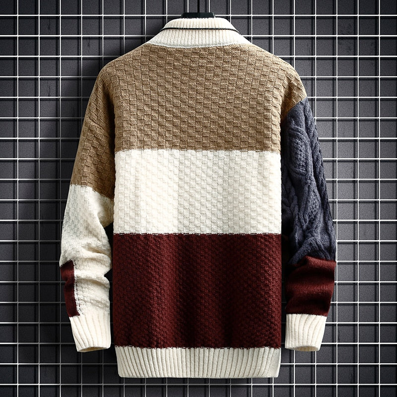 Patchwork Knit Sweater