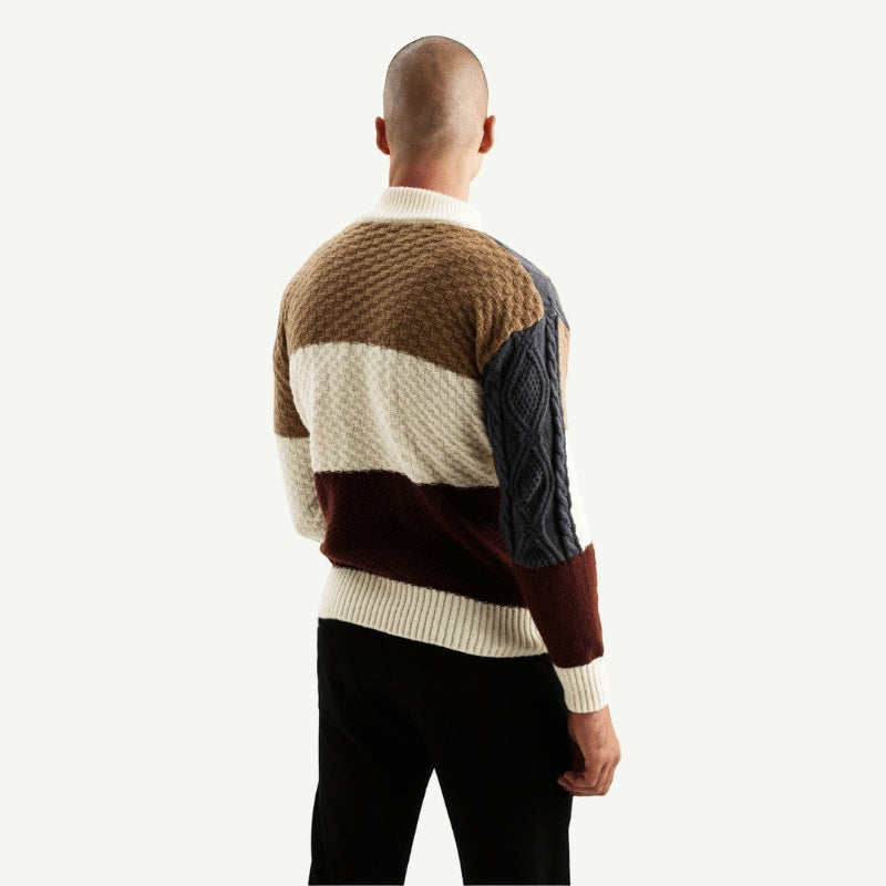 Patchwork Knit Sweater