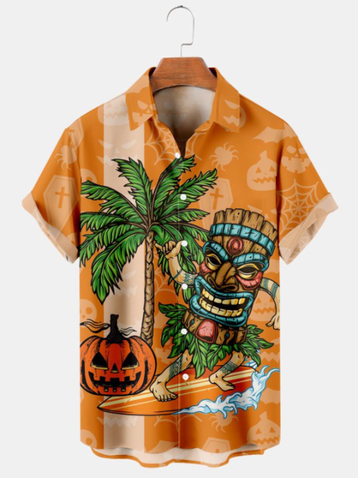 Surf Print Casual Short Sleeve Shirt