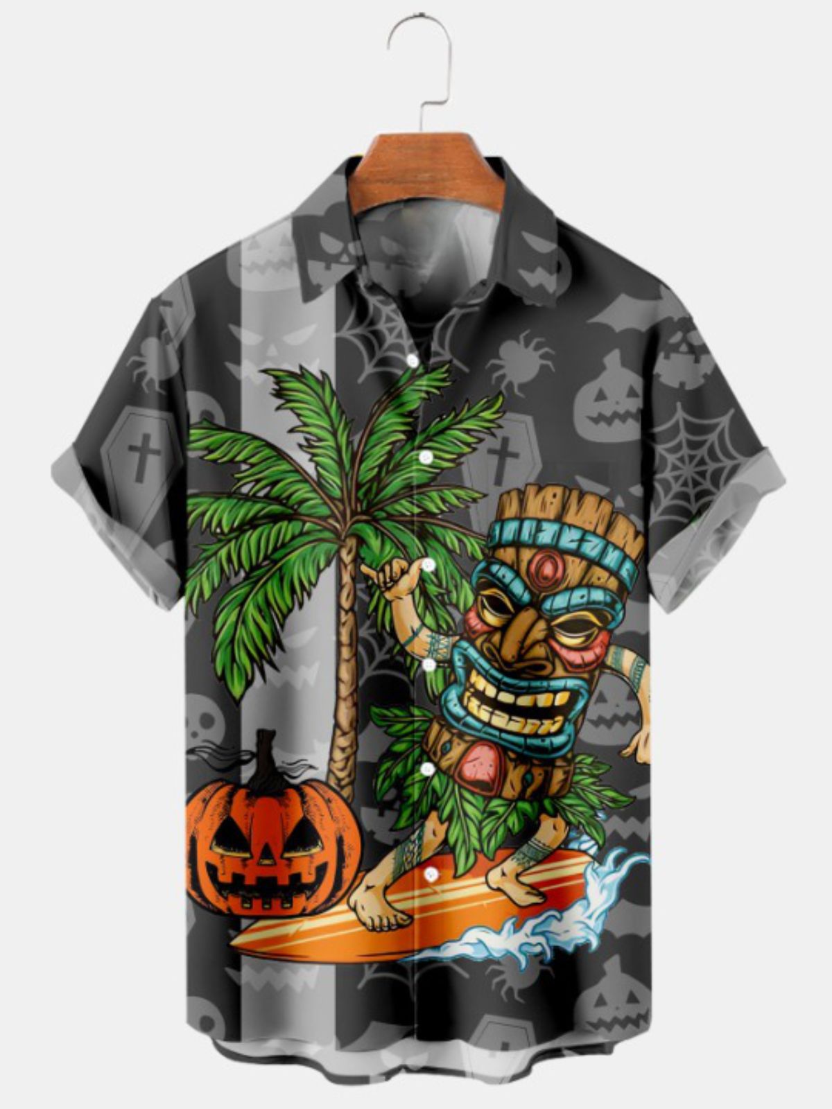 Surf Print Casual Short Sleeve Shirt