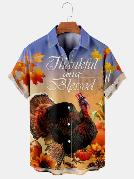 Thankful And Blessed Short Sleeve Shirt