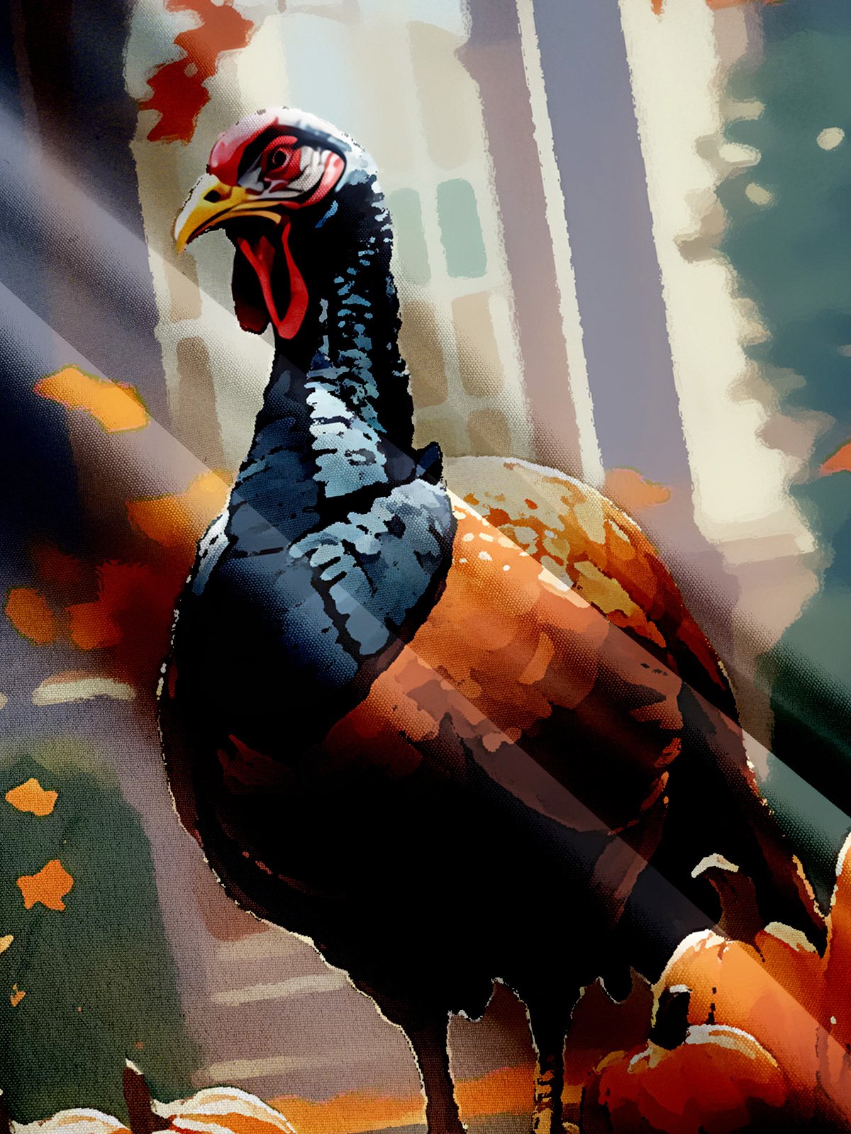 Thanksgiving Oil Painted Pattern Shirt